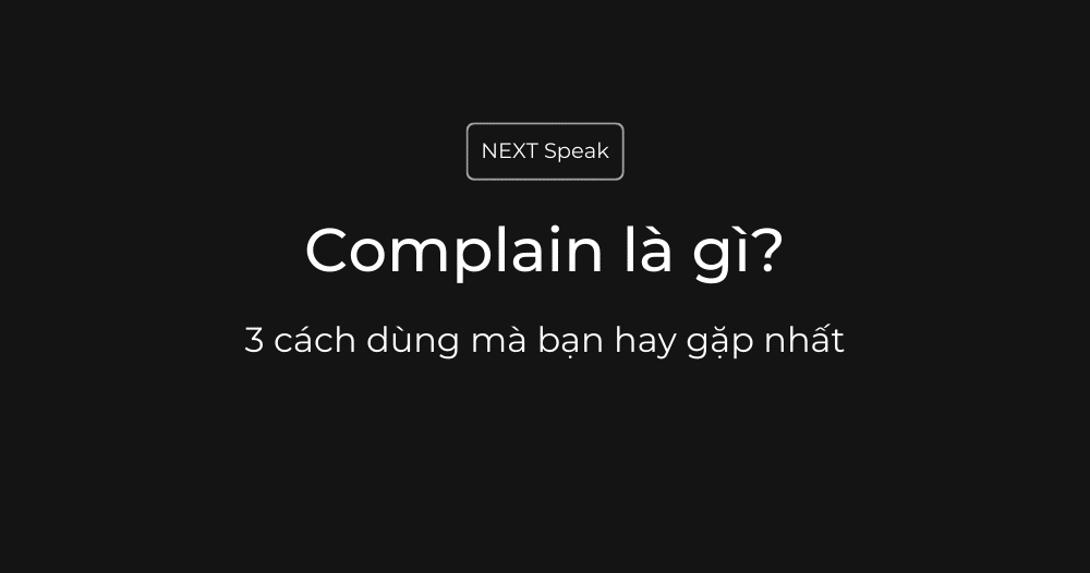 Complain là gì